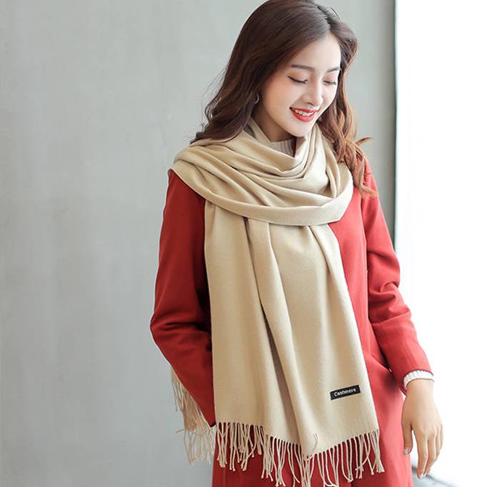 Winter Cashmere Scarf Women Thick Warm Shawls Wraps Lady Scarves Fashion Tassels Pashmina Blanket