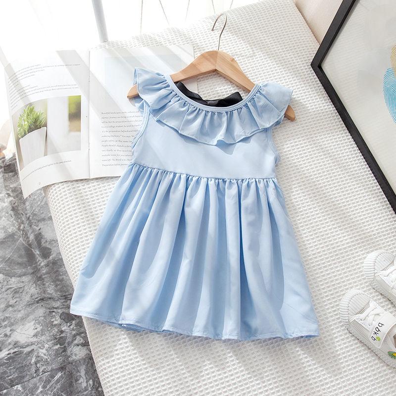 Girls Dress Korean Version of Suspenders Plaid Casual Sleeveless Party Princess Dress Cute Child Baby Kid Female Dress