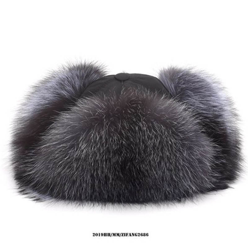 Ladies Hat Autumn and Winter Fox Fur Lei Feng Hat Mongolia Northeast Thickened Cold and Warm Ski Fur Ear Protection Cotton Hat