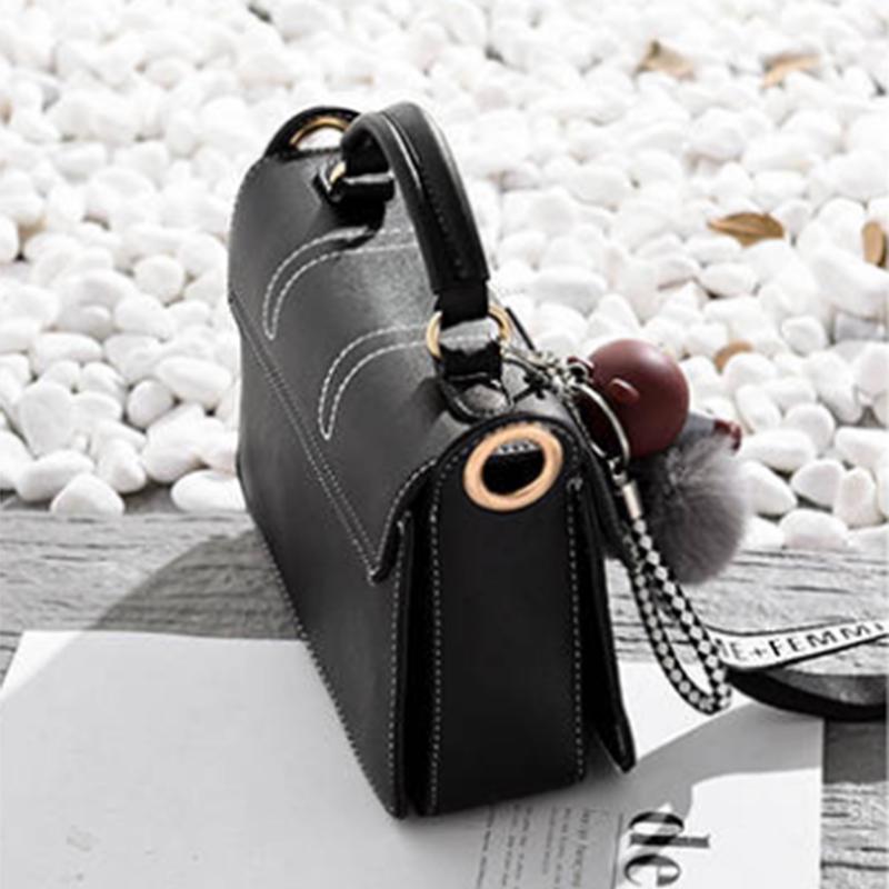 Crossbody Bag Women Student Leather Waterproof Large Capacity Plush Bear Handbag Shoulder Bag