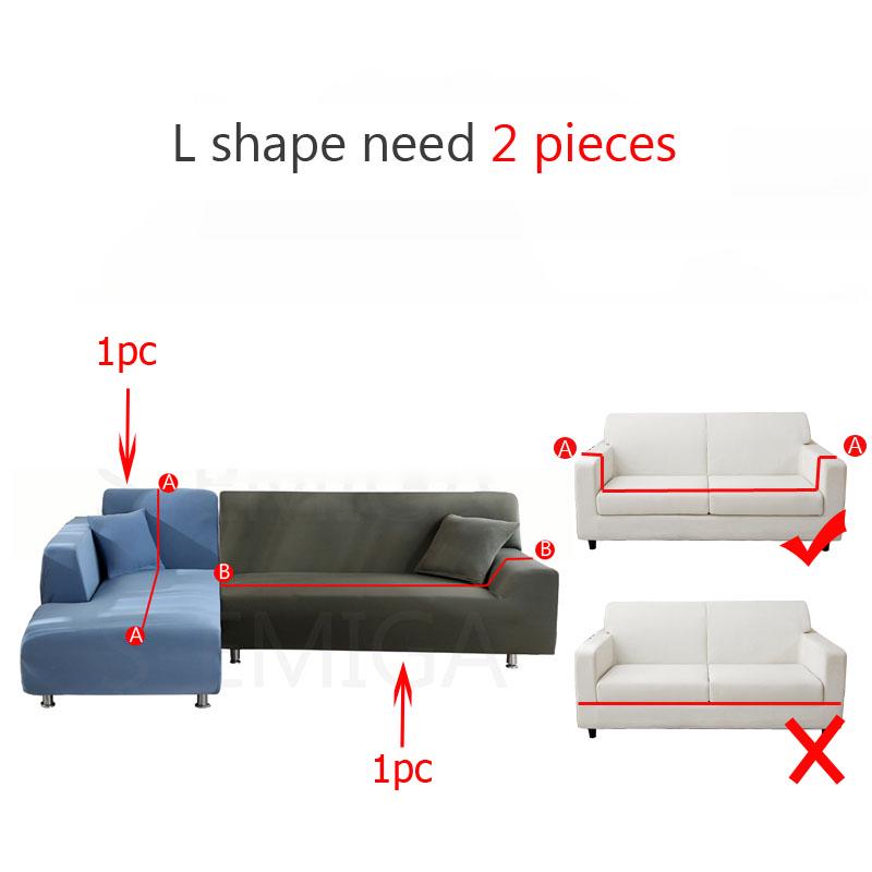 Stretch Slipcovers Sectional Elastic Stretch Sofa Cover for Living Room Couch Cover L Shape Armchair Cover