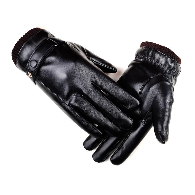 Cotton gloves Windproof gloves Winter Warm Leather gloves Thick gloves Man fashion gloves Plush