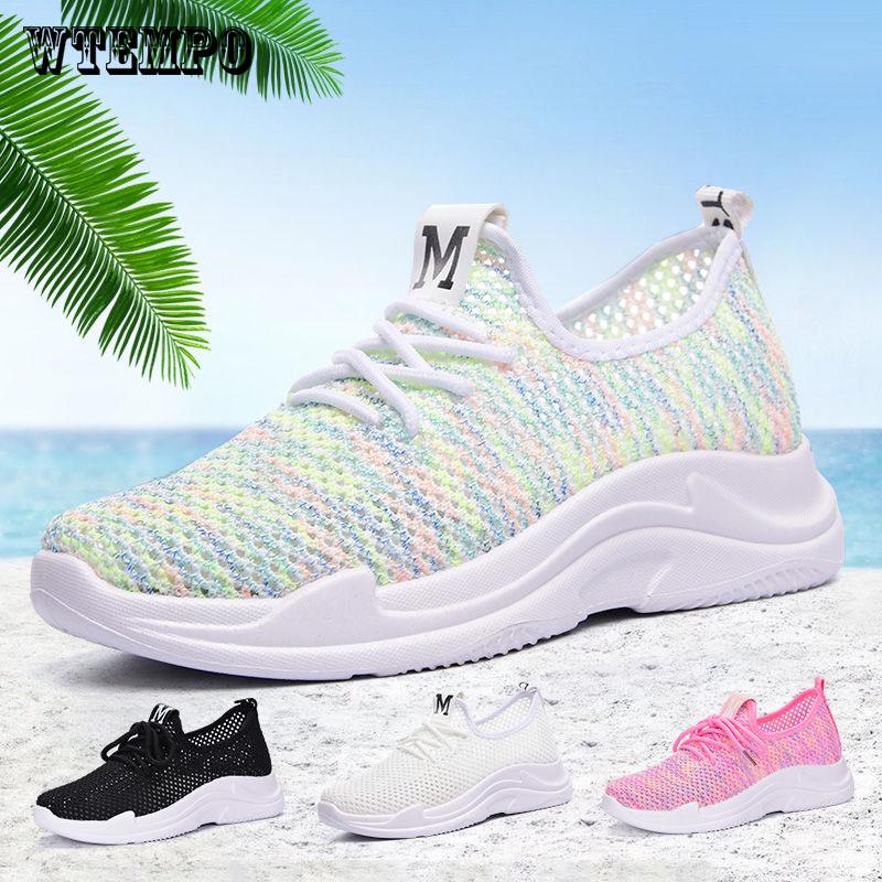 Sport Shoes Mesh Breathable Running Lightweight Flat Women Shoes