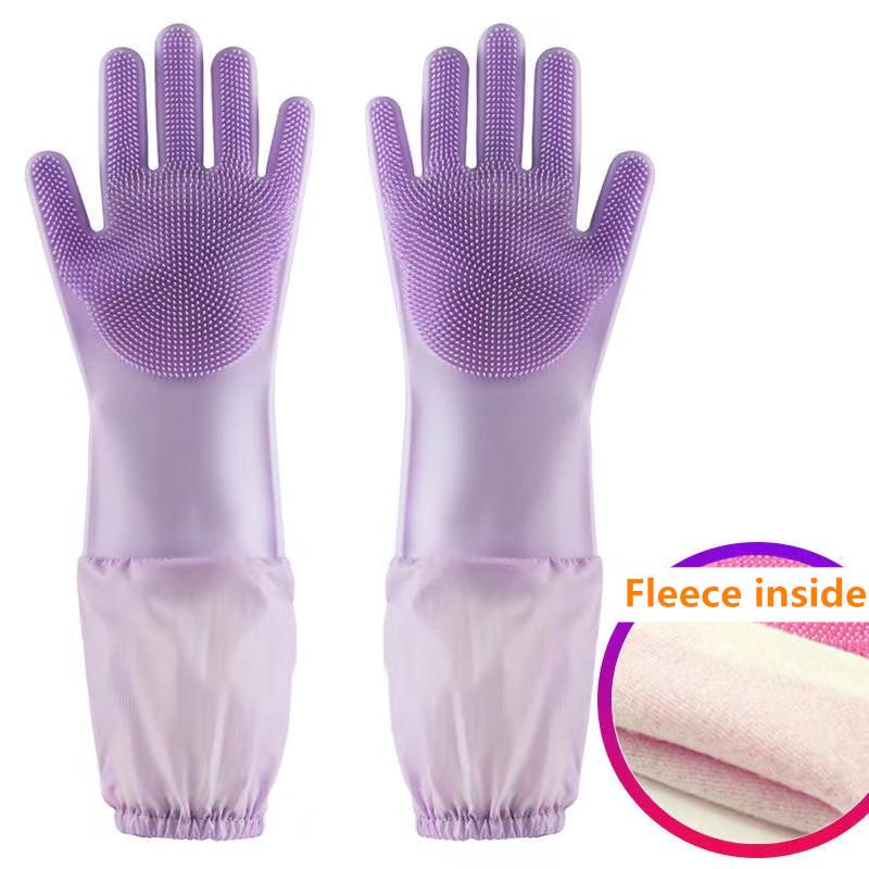 Dog Cat Bathing Gloves Massage Brush Extended Anti-cat Scratch Bites Dog Pet Gloves Dedicated Artifact Pet Grooming Hair Removal Washing Gloves