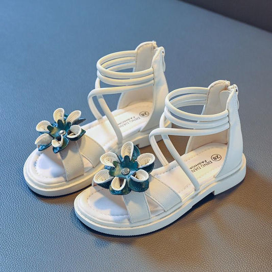 Girls Sandals Summer Children's  Princess Shoes  Roman Shoes Soft Sole Sandals for Kids