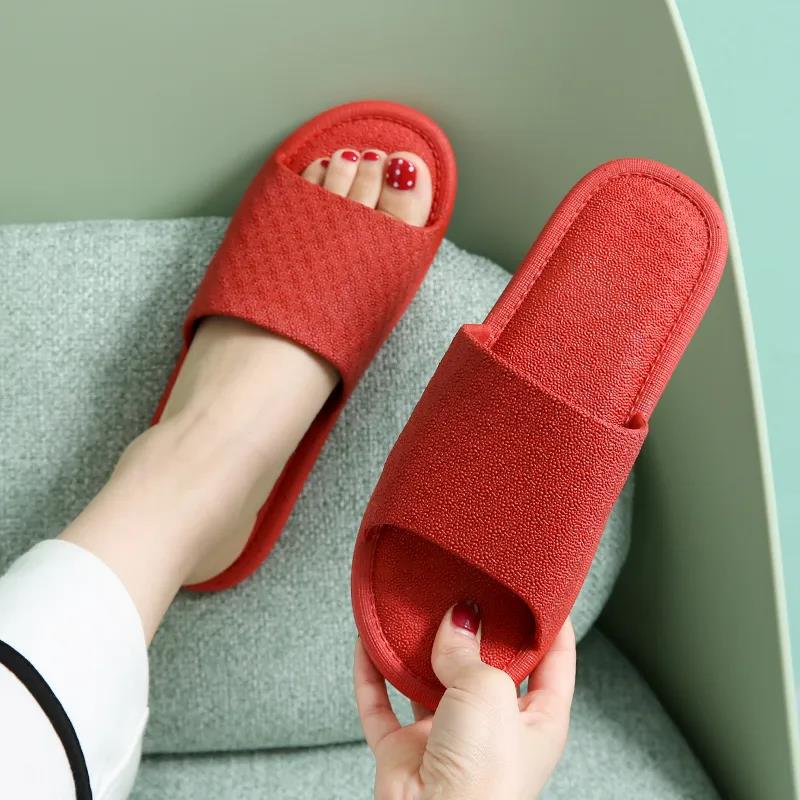 Slippers Women's Summer Fashion All-match Pvc Indoor Home Non-slip Deodorant Bath Soft Bottom Sandals and Slippers