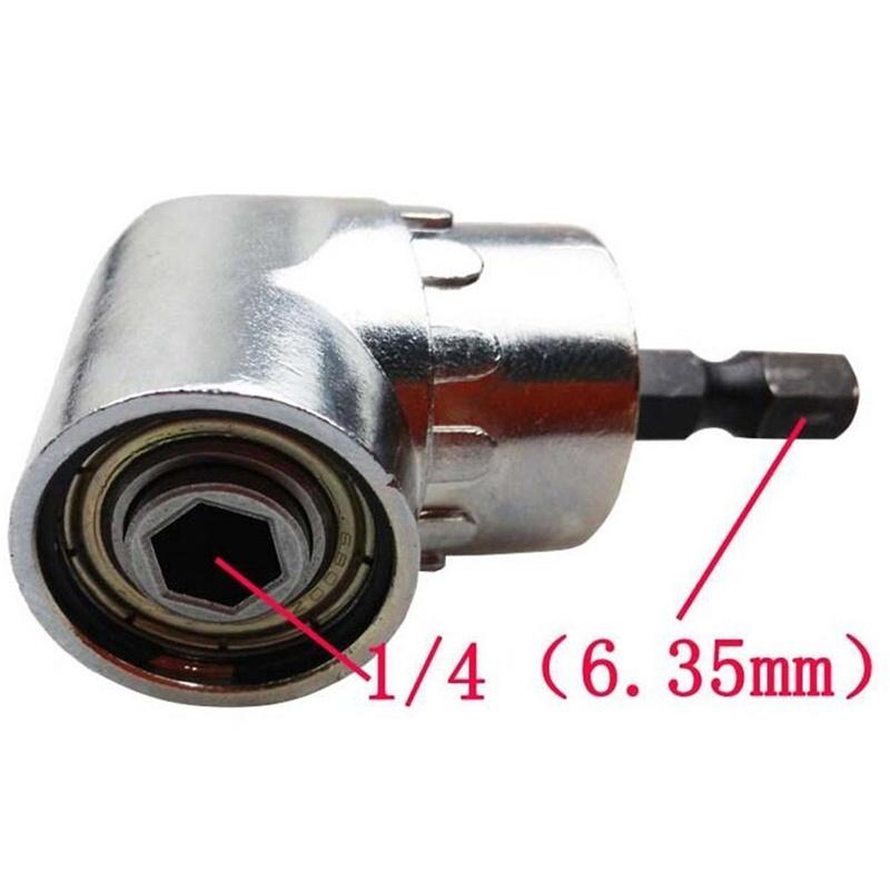 105 Degrees 1/4 Extension Hex Drill Bit Adjustable Angle Driver Screwdriver Socket Holder