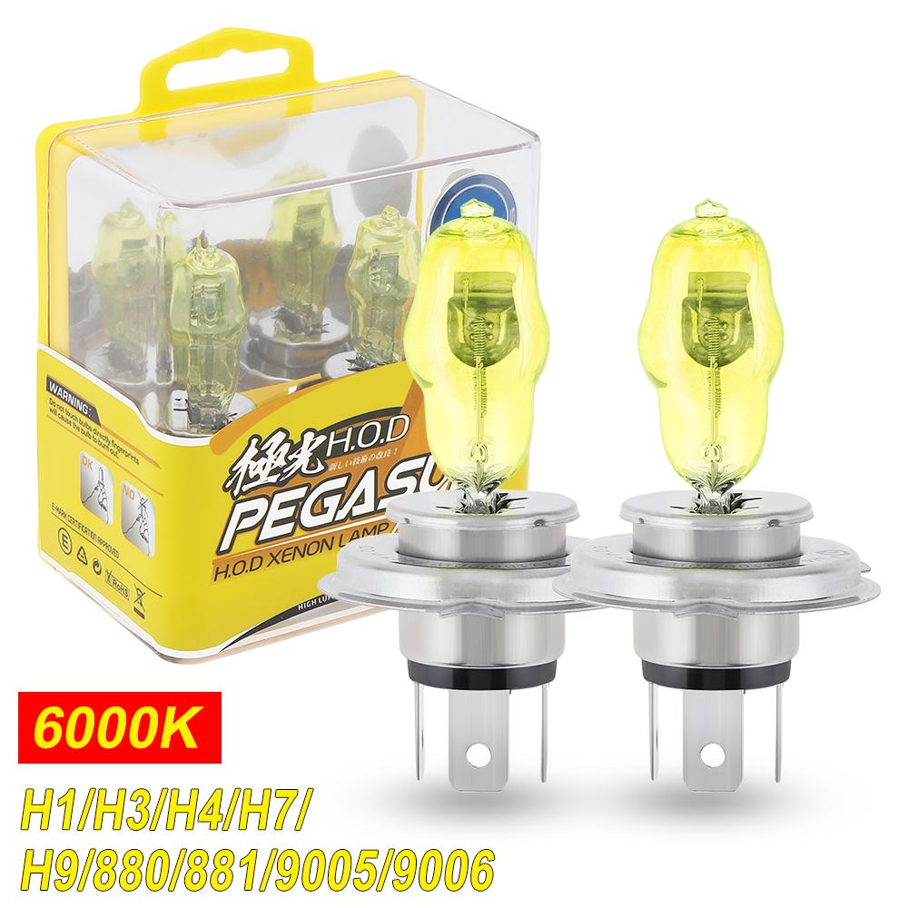 2pcs H1/H3/H4/ H7/H9/H11/880/881/9005/9006 100W 2800K 3000LM White Light Car HOD Headlight Halogen Lamp