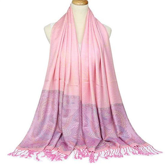 Women Long Stole Hijab Shawl Pashmina Scarf Wrap Tassel Glitter Gift