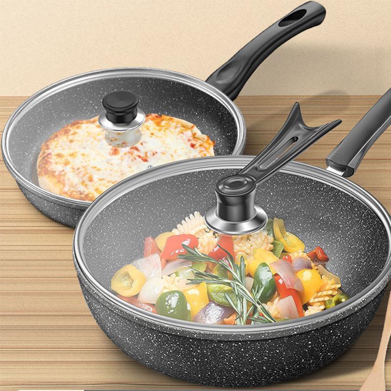 Maifan Stone Non-stick Set Pot Set Household Soup Pot Frying Pan Gas Stove Induction Cooker Suitable for Thickening Pots