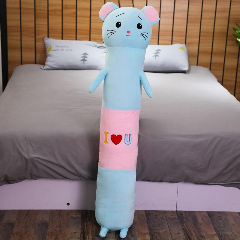 Removable Washable Sleeping Pillow  Cylindrical Plush Pillow Sleeping Bed Extra Long Pillow