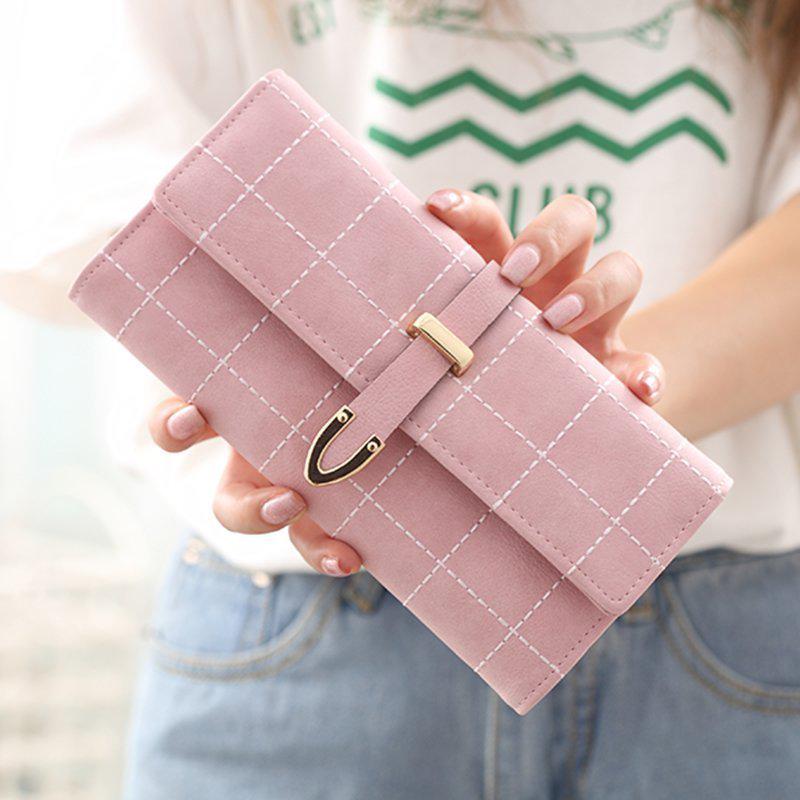 Luxury  Women Wallets Matte Leather Wallet Women Coin Purse Wallet Card Holder Wristlet Money Bag