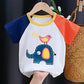 Summer Kids Cute Printing T Shirts Short Sleeve Tops Korean Style O-neck Loose T Shirts For Children Girls and Boys