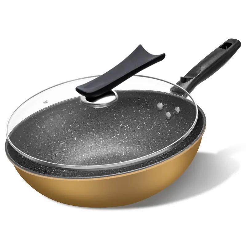 Maifan Stone Frying Pan Non-stick Pan No Oil Smoke Cooking Kitchen Household Induction Cooker Gas Stove Universal Pot