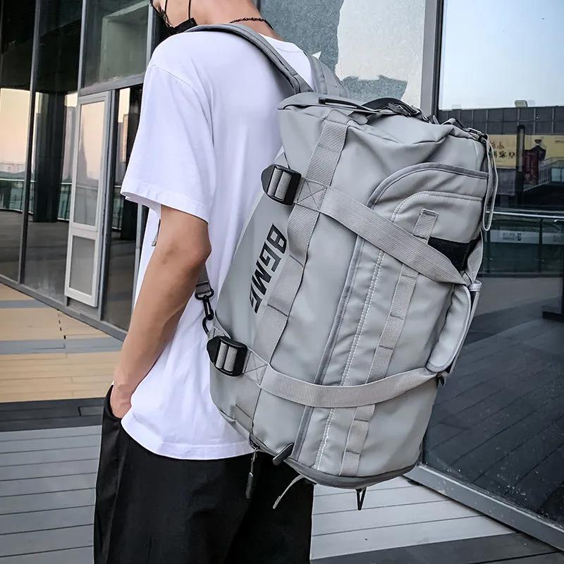 Men's Backpack Large-capacity Short-distance Travel Bag Multi-functional Student School Bag Tide Brand Personality Fitness Bag Female