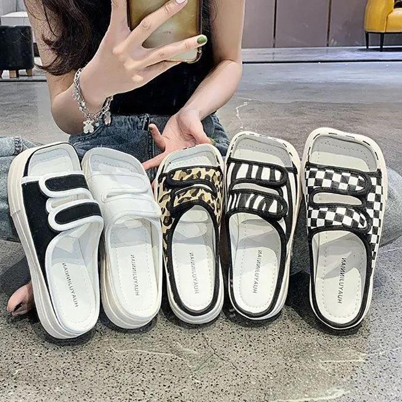 Ugly Cute Slippers Female Summer Outing Non-slip All-match Fashion Outer Wear Student Platform Sandals and Slippers