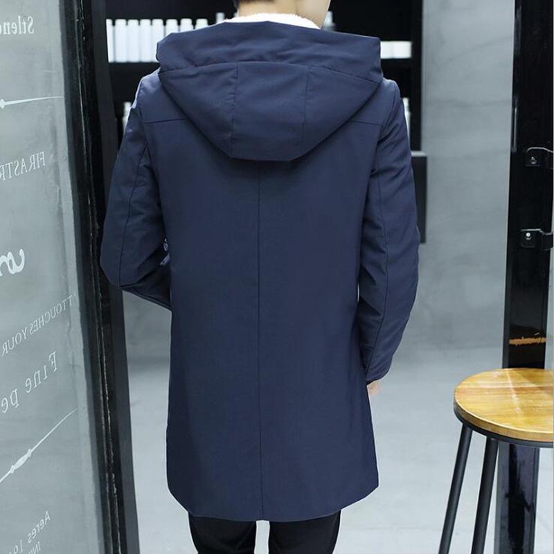 Windbreaker Men's clothes Autumn and winter Men's Woolen coat Medium and long section Large size