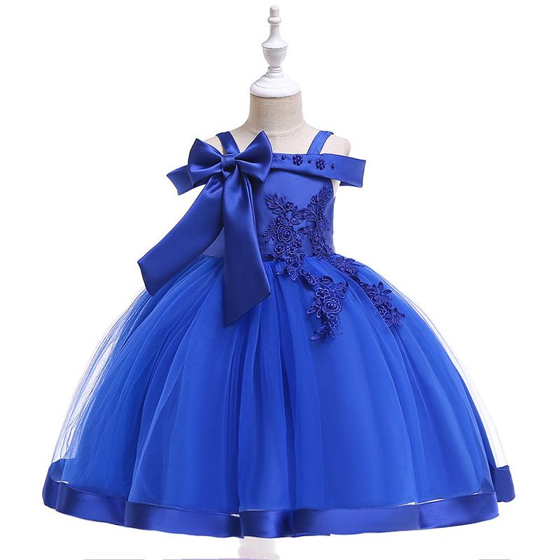 Embroidery Silk Princess Dress for Baby Girl Flower Elegant Girls Dresses  Party Christmas Halloween Kids Dresses Clothes