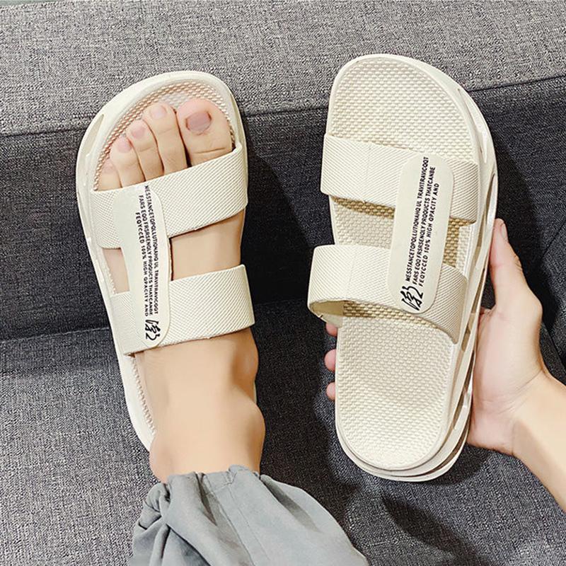 Outer Wear Trendy Personality Men's Slippers Fashion Blogger Beach Sandals Summer Household Non-slip Flip Flop Sandals