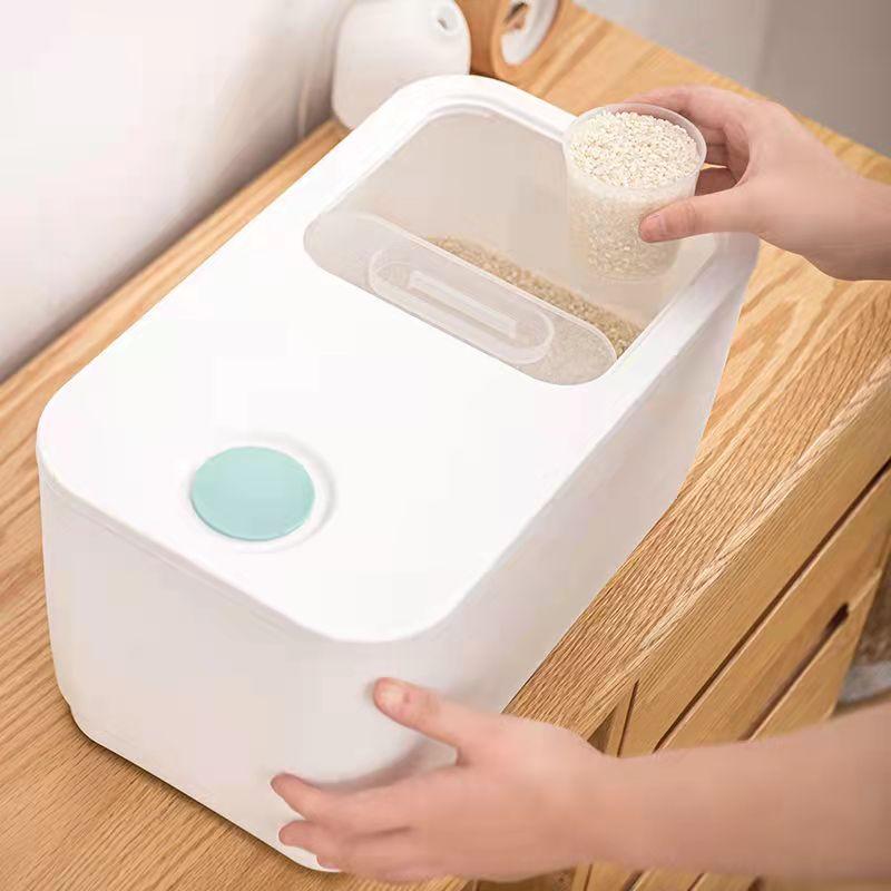 Multifunctional Rice Tank 5kg/10kg Japanese Rice Barrel Insect Proof Rice Storage Sealed Bucket Moisture-proof Surface Bucket Household Storage Box