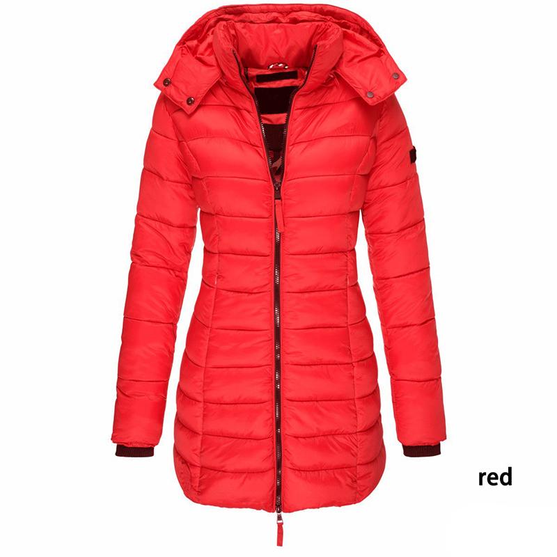 Parkas Winter Coats for Women Plus Size Warm Jackets Black Hooded Slim Long Down Coat Ladies Casual Winter Outerwear