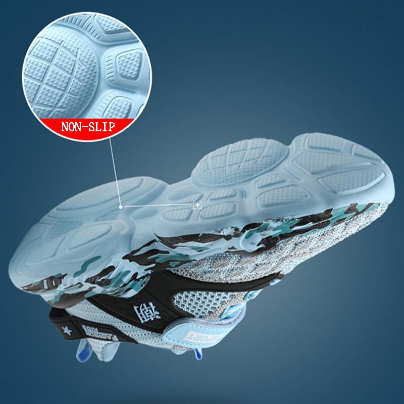 Children's Shoes Boys Summer and Autumn Flying Woven Breathable Mesh Sneakers Trendy Boys Big Children's Net Shoes