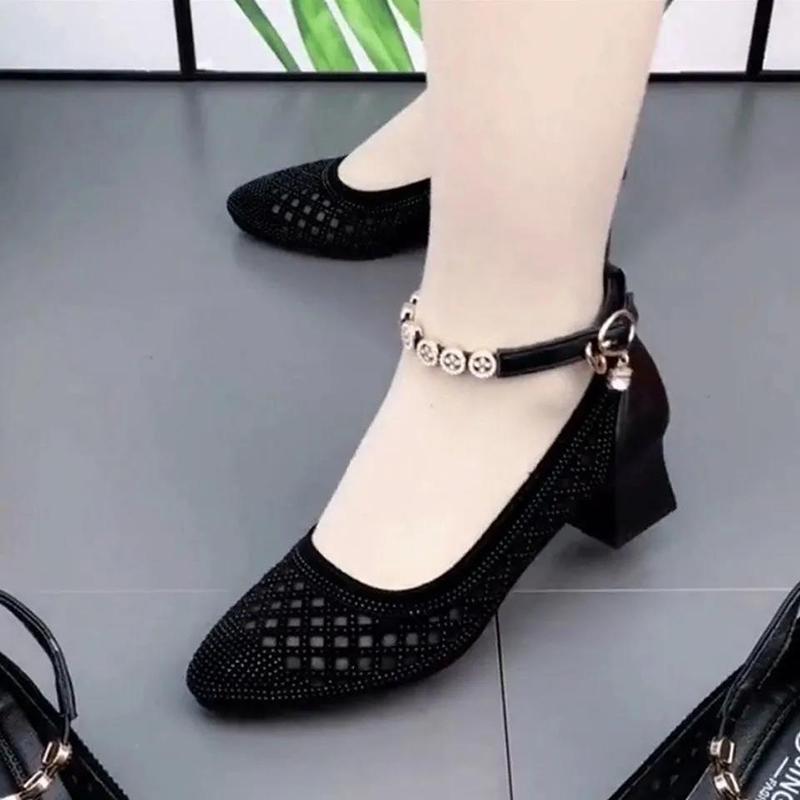 Sandals Women's Summer Fashion Outer Wear Hollow Holes Shoes Women's Women's Net Shoes Breathable Single Shoes Women's Non-slip Mother Shoes