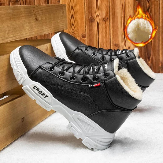 Winter Snow Boots Plus Velvet Padded Men's Martin Boots Warm High-top Cotton Shoes