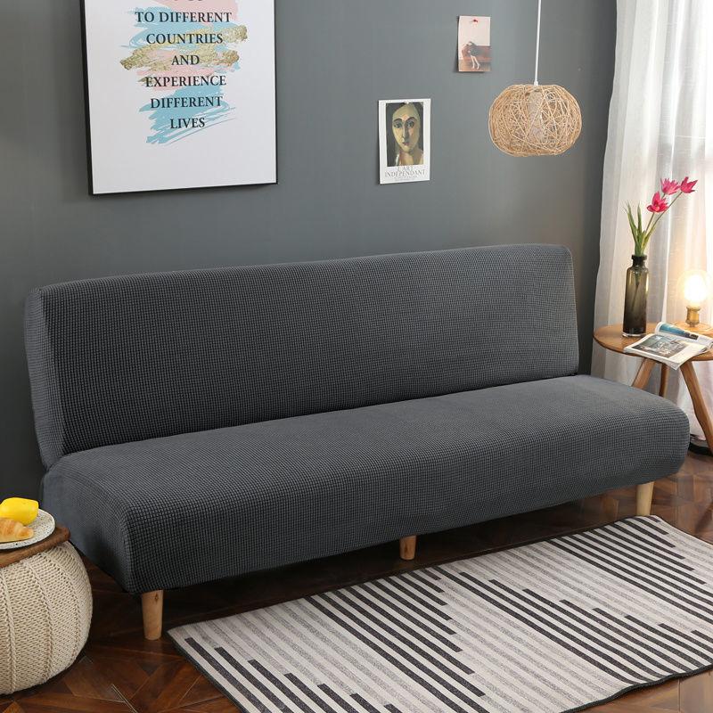 Plush Thickening Folding Sofa Cover All-inclusive Stretch Sofa Cover Multifunctional Armless Folding Sofa Bed Dust Cover