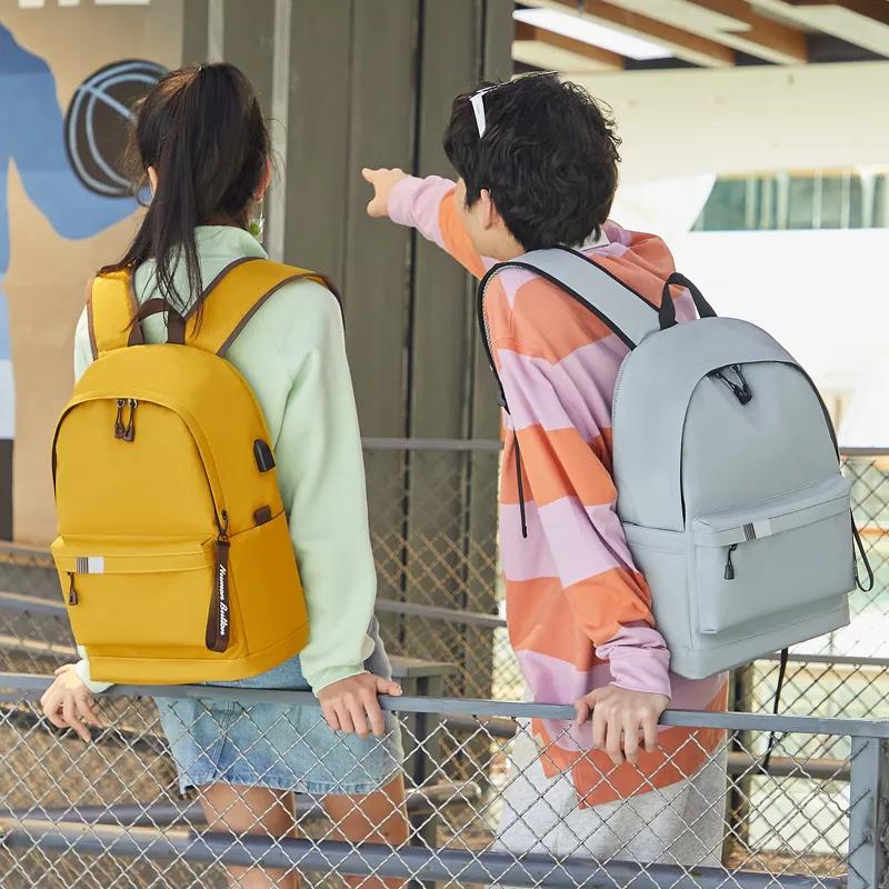 Schoolbags Large-capacity Backpacks Men and Women Backpacks Trendy Bags Computer Bags All-match Canvas Bags Simple Style Travel Bags Standard Version