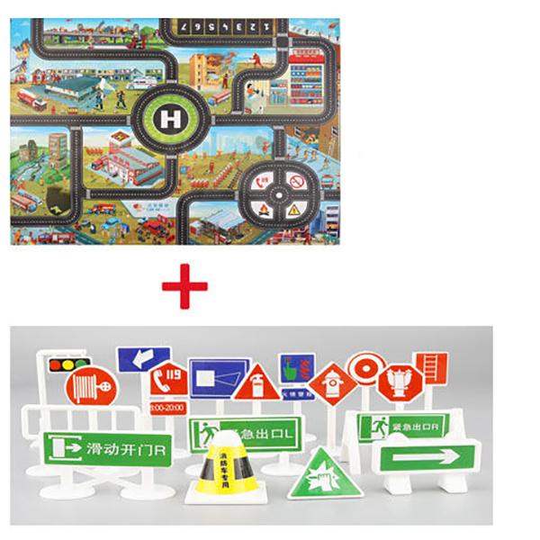 Children's Urban Traffic Scene Map Highway Road Parking Map Play House Game Baby Crawling Mat