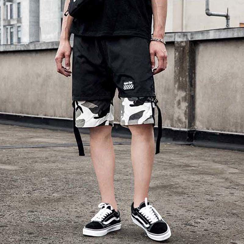 Summer Fake Two-piece Overalls Men's Plus Fat Plus Size Loose Sports Five-point Pants Shorts