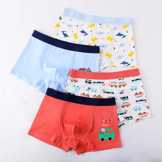 Cotton Boys Boxer Underwear Football Stretchy Kids Boy Shorts Bottoms Kids Clothes for 9 10 11 12 Years Old