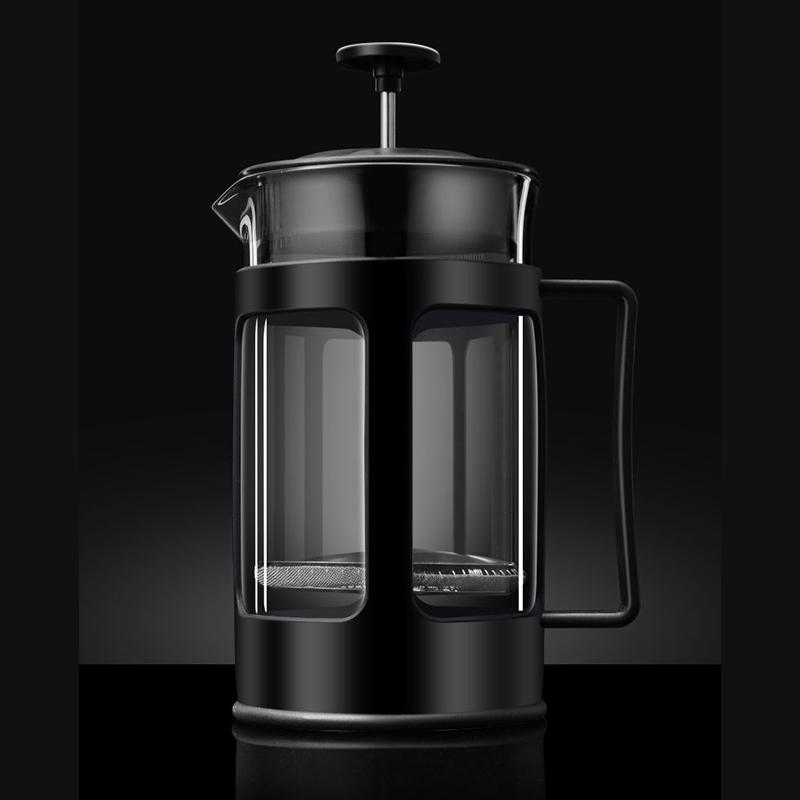 New French Press Coffee Tea Milk Froth Brewer Coffee Pot 3in1 Coffee Maker Kettle 1000ML Glass Thermos Home for Coffee Drinkware