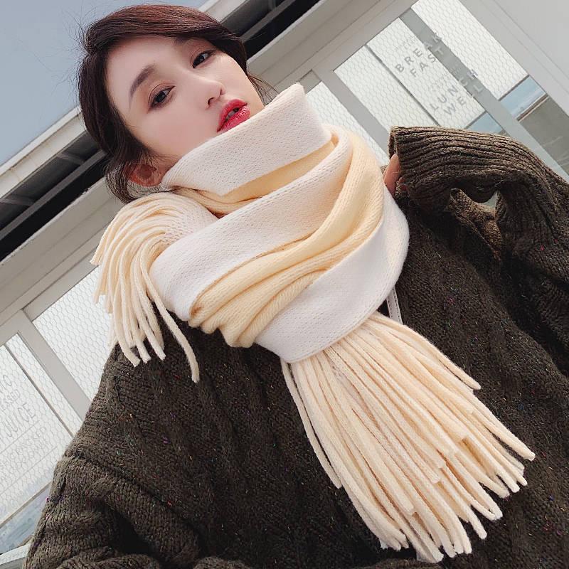 Winter Scarves for Women Shawls and Wraps Lady Pashmina Pure Long Cashmere Head Scarf Hijabs Stoles