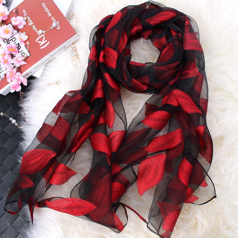 Women Scarf Summer Silk Scarves Shawls Lady Wraps Soft Pashimina Female Beach Bandana