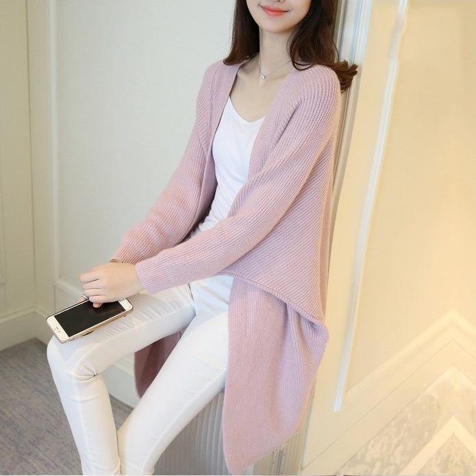 Autumn Winter Women Long Sleeve Loose Knitting Cardigan Sweater Women Knitted Cardigan Pull Femme