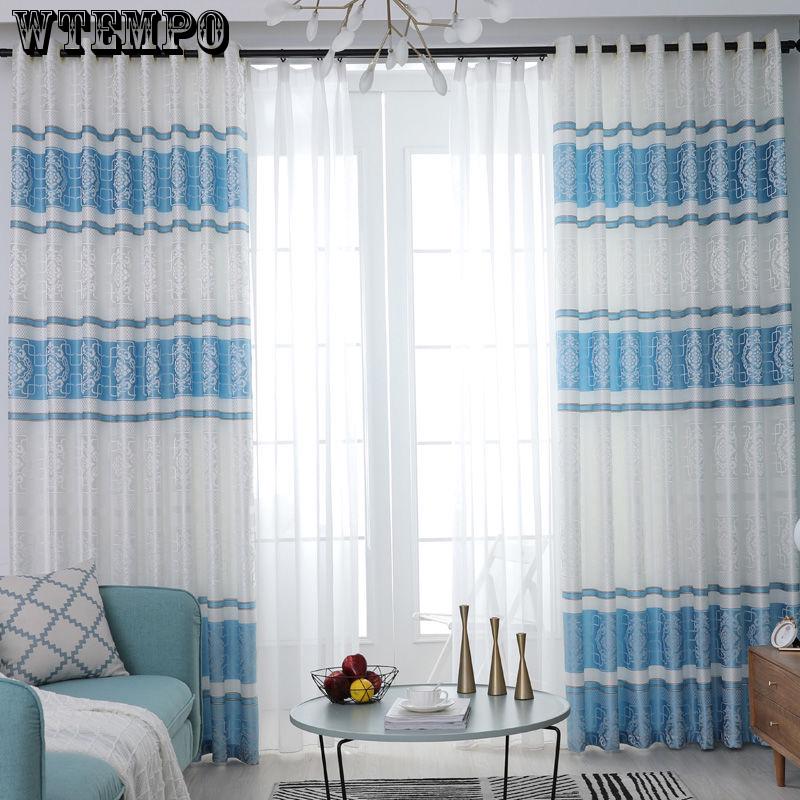 WTEMPO Curtain Apartment Hotel Rental Simple modern curtain finished thickened