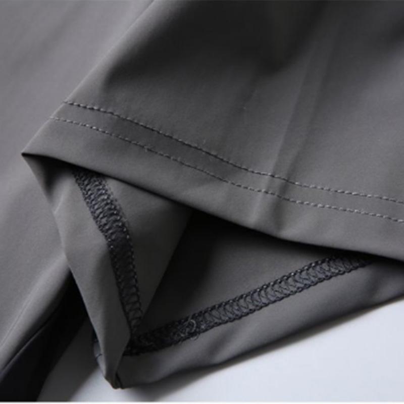 Silky Soft Q Elastic Ultra-thin Quick-drying Ice Silk Two-piece Summer High-end Men's Casual Sports Suit Trend