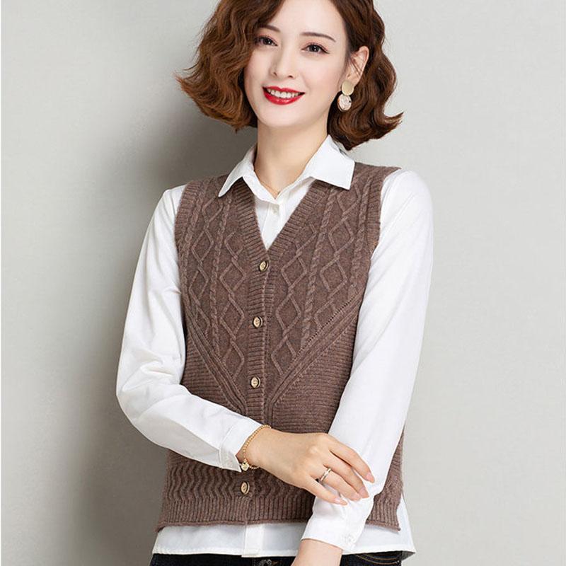 Autumn and Winter Short Cardigan Vest Knitted Loose All-match Blouse Fashion Casual Women's Jacket