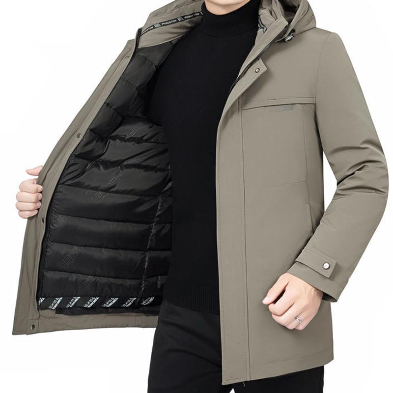 Winter Men's Middle-aged Down Padded Jacket Casual Thickened Cold-proof Clothes Handsome Slim Padded Jacket