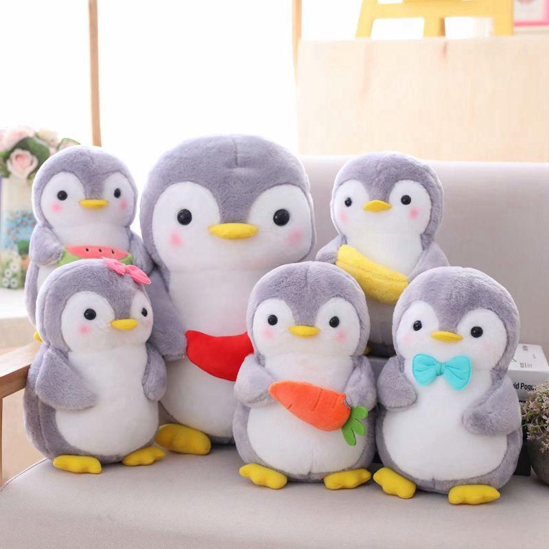 Lovely Little Penguin Doll Soft Plush Cute Toy Fruit Penguin Doll Kids Sleep Plush Doll Children's Birthday Gift