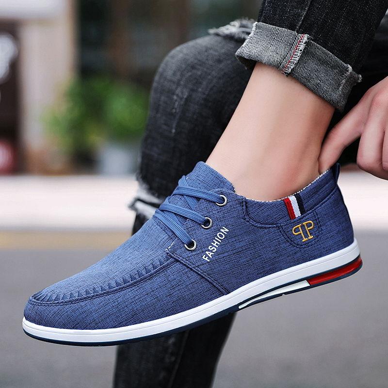 Spring Casual Men's Canvas Shoes Trend Old Beijing Cloth Shoes Korean Style Breathable Shoes