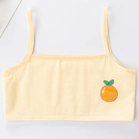 4 Pieces of 8-17 Years Old Girl Bras Girls Children's Cotton Underwear Primary School Students Tube Top