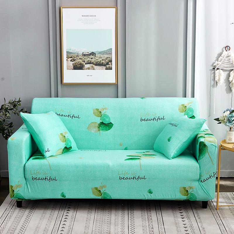 Stretch Polyester Sofa Furniture Cover European Art Print Cloth Machine Washable Sofa Cover