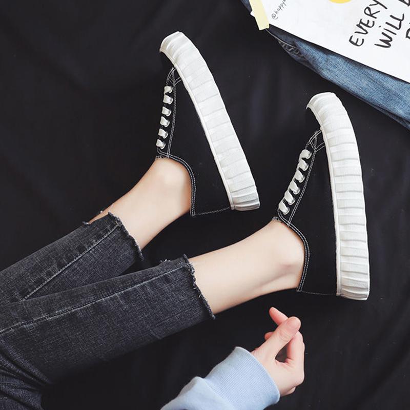 Korean Version of The Trend of All-match Canvas Shoes Women's Spring Casual Shoes Low-cut Student White Shoes