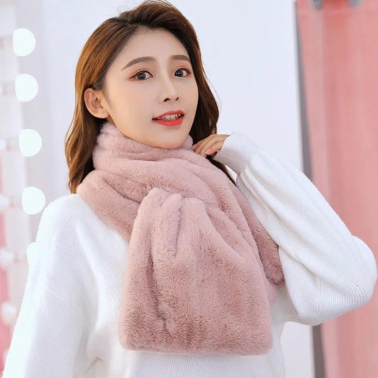 Autumn and Winter Women's Plush Scarf Korean Fashion Imitation Rabbit Fur Collar Collar Wild Plush Collar