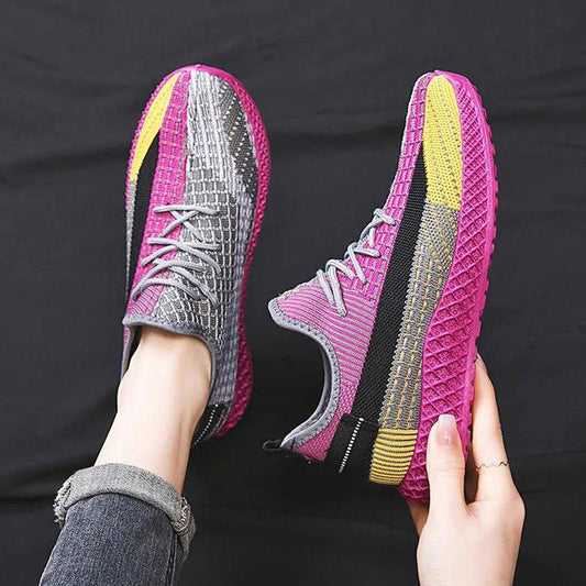 Fashion Trend Women All-match Student Sports Shoes Sports Shoes Flying Mesh Single Shoes Women's Casual