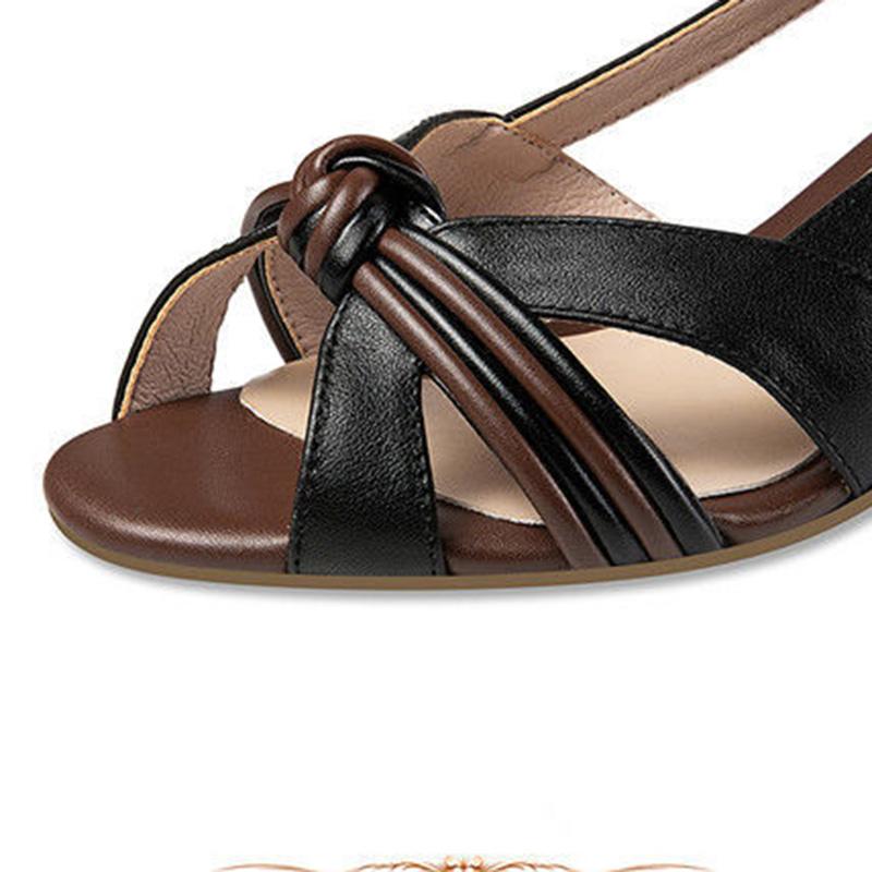 Summer Soft Leather Wedge Sandals Women's Fashion Hollow Hollow Heel Women's Shoes Thick-soled Inner Increase Fish Mouth Shoes