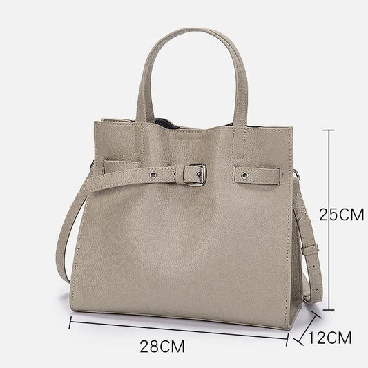 High Quality Genuine Leather Cowhide Handbags For Women Bags Luxury Top-Handle Bags Large Capacity Personality European Style Crossbody Bag